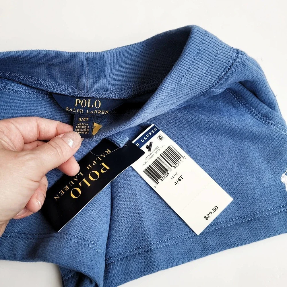 Ralph Lauren 4T Blue Cotton Summer Shorts NWT